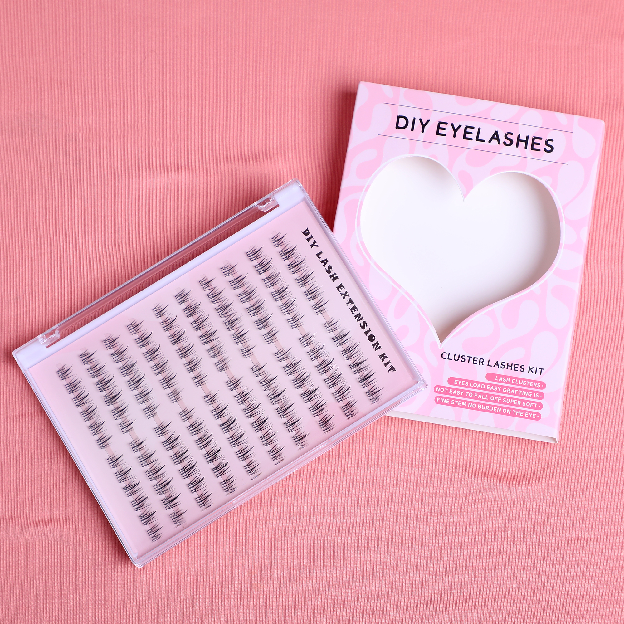 Beautifu,Black Lash Clusters Kit - 120 Clusters, C Curl, Reusable Perfect for Grown Girls, Office Workers & Housewives