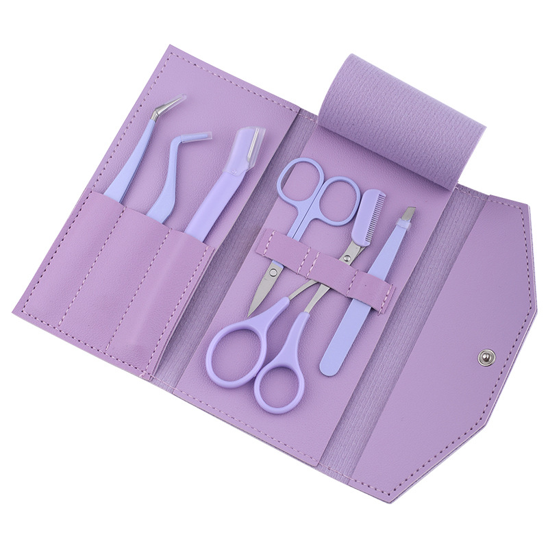 eyebrow grooming kit，eyebrow kit for women,brow tool，eyebrow scissors，tweezers，eyebrow tweezers,tweezers for women facial hair，6 pcs